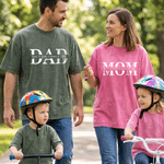 Personalised Dad Text Design Soft Distressed 100% Cotton T-shirt with 1-4 Names Daily Wear Father's Day Birthday Gift for Father