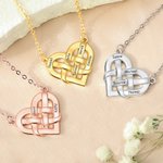 Collar Colgante Corazón Entrelazado Personalizado con 1-5 Nombres Grabados Día de la Madre Cumpleaños Aniversario Regalo para Mamá Abuela