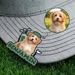 Personalisierte Multi-Color 1-4 Pet Fotos Golf Hut Clip mit Namen täglichen Gebrauch Geburtstag Geschenk für Golf-Enthusiasten Haustierbesitzer