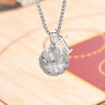 Collar Hip-Hop Baloncesto Personalizado con Iniciales Cumpleaños Fiesta de Graduación Día del Padre Regalo para Amante del Baloncesto