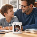 Personalised Best Dad Ever 3 Photos 11 oz 15 oz Ceramic Mug Daily Use Birthday Father's Day Gift for Dad