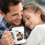 Personalised Best Dad Ever 3 Photos 11 oz 15 oz Ceramic Mug Daily Use Birthday Father's Day Gift for Dad