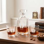 Personalisierte Baby Fußabdruck Whiskey Dekanter mit Text und Datum Geburtstag Jahrestag Vatertag Geschenk für Männer Freunde