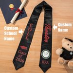 Personalised Unisex Embroidered Graduation Stole with Text and Photo Class of 2026 Graduation Gift for Graduates