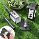 Forever in My Heart - Personalised Rainbow Bridge Pet Memorial Solar Light with Photo Name & Date Memorial Gift for Beloved Pet