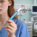 Personalised Simple Title Surname 3-In-1 Ballpoint Pen with Medical Element Charm Nurses' Day Nurse Week Appreciation Gift for Nurse Caregiver