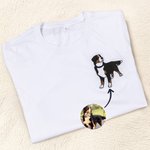 Personalizowana haftowana koszulka bluza lub bluza z kapturem z kolorowym zdjęciem i tekstem na co dzień prezent dla rodziny i miłośników zwierząt