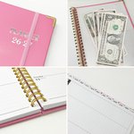 Personlig Butterfly Floral Cartoon Character 26-27 Planner Spiral A5 Anteckningsbok med veckovisa månatliga planeringssidor Födelsedagspresent för familj vänner