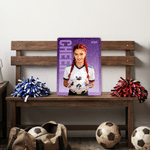 Personalised Glitter Cheerleading Girl Photo Tinplate Painting with Name and Year Home Decor Birthday Game Day Gift for Cheerleaders