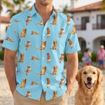 Personalized Multi-Colour 1-10 Photos Kid Adult Hawaiian Shirt Daily Wear Beach Party Birthday Gift for Father Boyfriend Kids