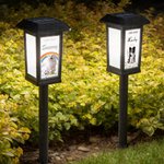 Forever in My Heart - Personalised Rainbow Bridge Pet Memorial Solar Light with Photo Name & Date Memorial Gift for Beloved Pet