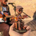 Figura personalizada de resina en miniatura 3D con base y texto de resina decoración del hogar regalo de aniversario para familia y guitarristas