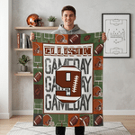 Personalised Basketball Football Sports Ball Design Soft Throw Blanket with Name and Number Birthday Match Day Gift for Team Ball Games Lovers
