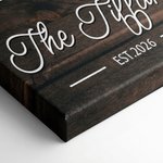 Personalized Family Sign Wood Grain Texture Canvas Prints with Year Ship from USA Housewarming Birthday Anniversary Gift for Family Friend