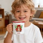 Personalisierte Geburt Monat Hochland Kuh 12 oz Emaille Becher mit Namen täglichen Gebrauch Geburtstag Geschenk für Kinder