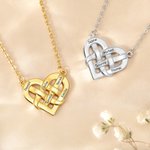 Collar Colgante Corazón Entrelazado Personalizado con 1-5 Nombres Grabados Día de la Madre Cumpleaños Aniversario Regalo para Mamá Abuela