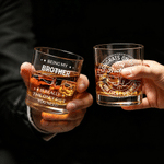 Verre à whisky 10 oz Old Fashioned personnalisé pour la fête des pères Cadeau d'anniversaire pour homme Frère amateur de whisky