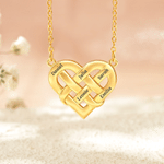 Personalised Intertwined Heart Pendant Necklace with 1-5 Engraved Names Mother's Day Birthday Anniversary Gift for Mom Grandma