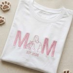 Personligt broderat husdjur pappa mamma foto mjuk T-shirt sweatshirt hoodie med år dagligt bruk födelsedag jubileumsgåva för husdjursälskare