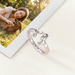 Gepersonaliseerde teckelring met gegraveerde naam sierlijke sieraden verjaardag huisdier herdenkingscadeau voor dierenliefhebbers