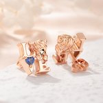 Personalized Birthstone Love Highland Cow Necklace Earrings Dainty Jewellery Daily Wear Birthday Gift for Women Highland Cow Lovers