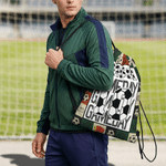 Personalized Ball Sports Theme Drawstring Beach Backpack String Bag with Name and Number Outdoor Activities Birthday Gift for Sports Lovers
