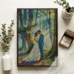 Personalizada Pintura al Óleo Estilo Foto Lienzo Impresiones inauguración de la casa Cumpleaños Aniversario Regalo para la Familia Amigo