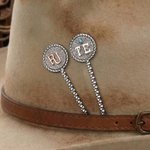 Personalized Cattle Brand Turquoise Initials Western Style Cowboy Toothpick Hat Pin Birthday Anniversary Gift for Cowboy Man