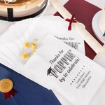 Lot de 20 Sacs Pop-corn Biscuits Personnalisés avec Nom Diplômé École Année Thanks For Poppin By To Celebrate Cadeau Graduation pour Étudiant Diplômé