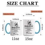 Tasse en céramique personnalisée avec nom Cadeau d'anniversaire pour coiffeur
