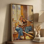 Personalizada Pintura al Óleo Estilo Foto Lienzo Impresiones inauguración de la casa Cumpleaños Aniversario Regalo para la Familia Amigo