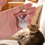 Llavero Personalizado con Foto de Mascota de Hueso de Corazón de Pata con Inicial Encanto de Bolsa Cumpleaños Decoración Diaria Regalo para Dueños de Mascotas Amantes de los Animales