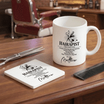 Tasse en céramique personnalisée avec nom Cadeau d'anniversaire pour coiffeur
