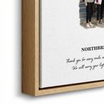 Gepersonaliseerde Team Groep Foto Aquarel stijl Canvas afdrukken met tekst Message Board Wall Decor Team Graduation Gift voor Coach Leraar