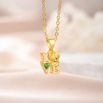 Personalized Birthstone Love Highland Cow Necklace Earrings Dainty Jewellery Daily Wear Birthday Gift for Women Highland Cow Lovers
