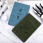 Porte-Carte de Score Personnalisé avec Initiale et Nom Accessoire en Cuir pour Compétition Golf Cadeau Anniversaire Fête pour Homme Amateur de Golf
