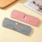 Henkilökohtainen Pilates Poses Pattern Embroidery Sweat-Proof Headband nimellä Fitness Käyttö Syntymäpäivä Sport Lahja Jooga Lover Pilates Loverille