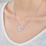 Collar Colgante Corazón Entrelazado Personalizado con 1-5 Nombres Grabados Día de la Madre Cumpleaños Aniversario Regalo para Mamá Abuela
