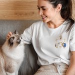 Personalized A Day in the Life of A Pet Sweatshirt T-shirt with Pet Photo Illustration Daily Wear Gift for Pet Owners
