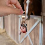 Llavero Personalizado con Foto de Mascota de Hueso de Corazón de Pata con Inicial Encanto de Bolsa Cumpleaños Decoración Diaria Regalo para Dueños de Mascotas Amantes de los Animales