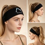Henkilökohtainen Pilates Poses Pattern Embroidery Sweat-Proof Headband nimellä Fitness Käyttö Syntymäpäivä Sport Lahja Jooga Lover Pilates Loverille