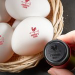 Gepersonaliseerde Eierstempel met Kippensilhouet en Naam met Voedselveilige Inkt en Doos Verjaardagscadeau voor Familie Boeren en Fokkers