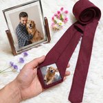 Personlig Pet Photo Patch Slips med namn och presentförpackning Födelsedag Jubileum Fars dag Present till man Husdjursälskare