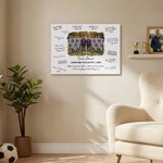 Gepersonaliseerde Team Groep Foto Aquarel stijl Canvas afdrukken met tekst Message Board Wall Decor Team Graduation Gift voor Coach Leraar