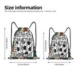 Personalized Ball Sports Theme Drawstring Beach Backpack String Bag with Name and Number Outdoor Activities Birthday Gift for Sports Lovers