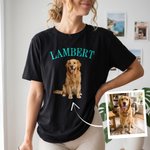 Personalized Pet Photo Multicolor Adult T-shirt Sweatshirt with Name Daily Wear Pet Party Birthday Gift for Pet Owner Lover
