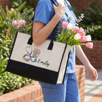 Personalizzato nascita fiore Stetoscopio Borsa Tote con nome uso quotidiano viaggio Infermiere giorno regalo per infermiere Caregiver
