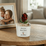 Personalised Adorable Succulent Flower Glass Plants with Name and Text Desk Office Shelf Decor Teachers' Day Birthday Gift for Mom Teacher