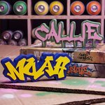Personalized Two-Color 3D Printed Graffiti Name Plate Office Desk Decor Birthday Gift for Graffiti Lovers