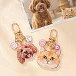 Llavero Personalizado con Foto de Mascota de Hueso de Corazón de Pata con Inicial Encanto de Bolsa Cumpleaños Decoración Diaria Regalo para Dueños de Mascotas Amantes de los Animales